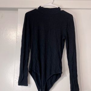 Black long sleeve bodysuit